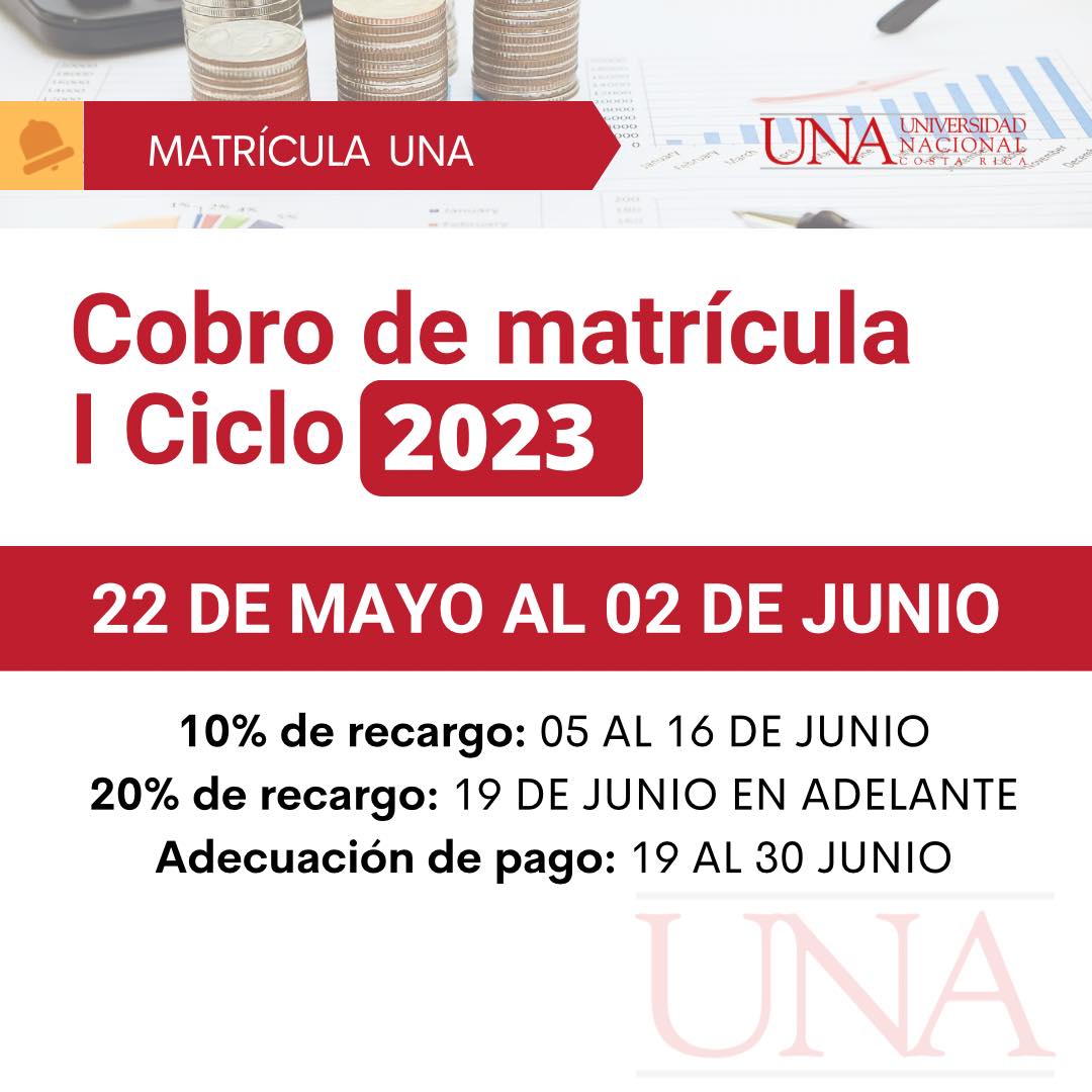 Inicia cobro de matrícula I Ciclo 2023