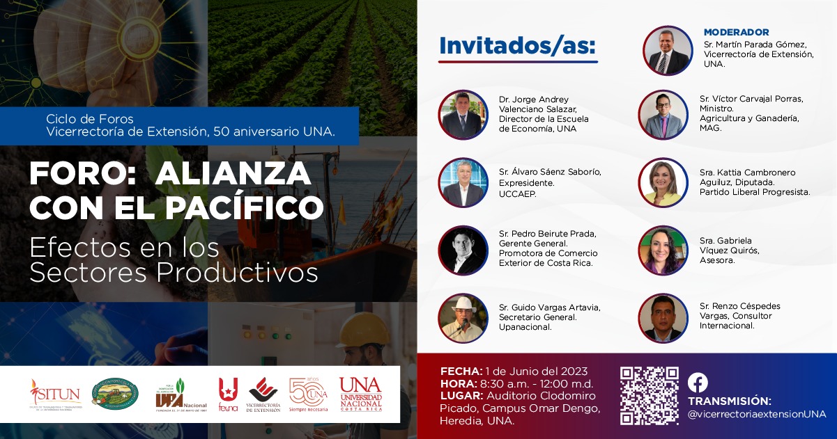 UNA realizará foro de la Alianza del Pacífico para los sectores productivos del país