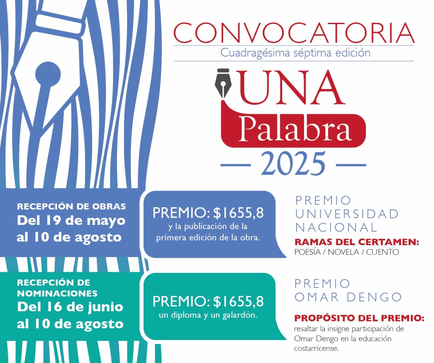 ¡Explota tus capacidades literarias en el certamen UNA Palabra! 