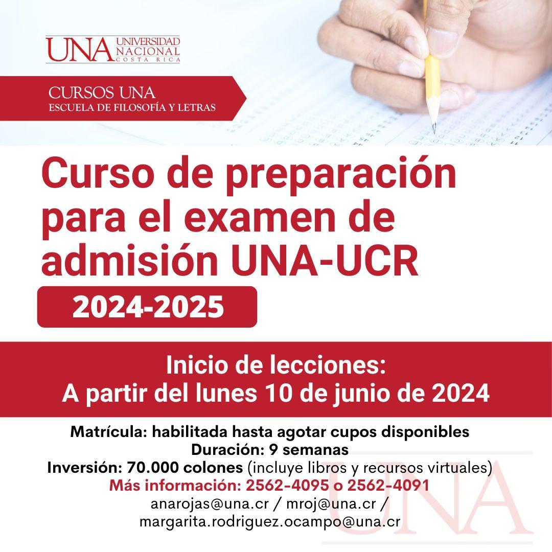 UNA abre curso para preparación a examen de admisión 