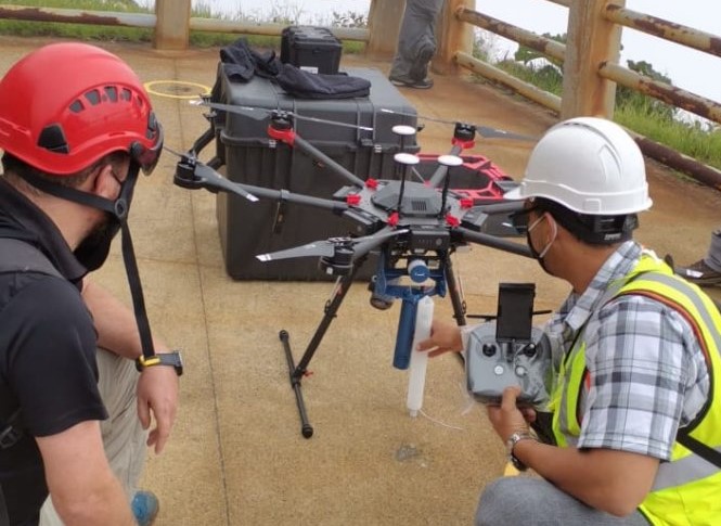 Mediante drones investigadores de la UNA analizan lagos cratéricos