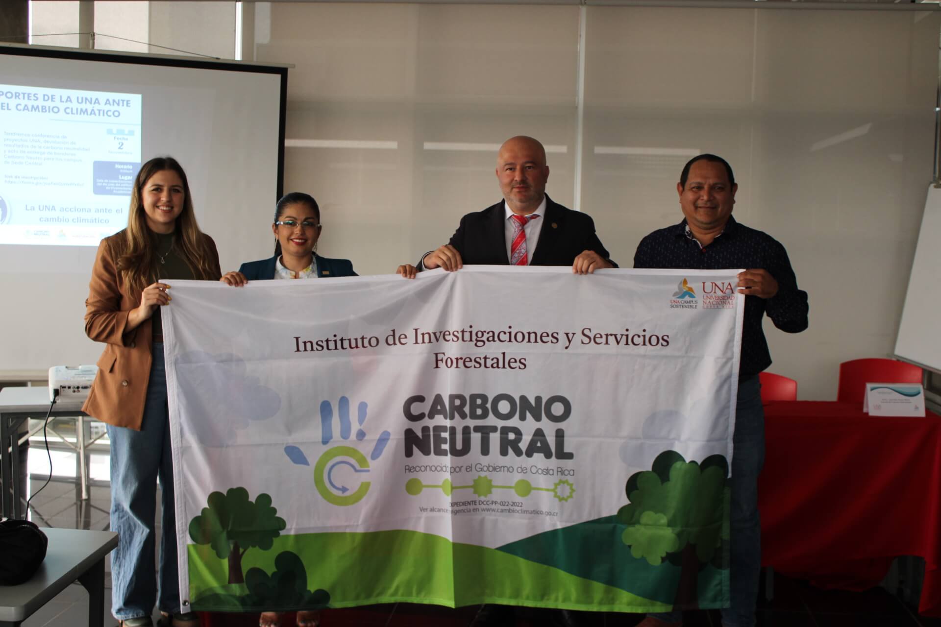 UNA izó bandera Carbono Neutral