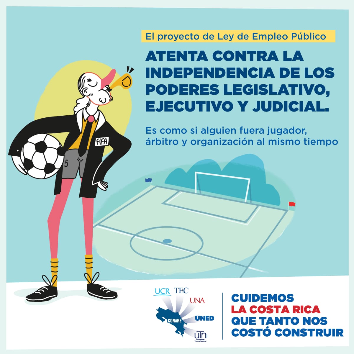 CONARE lanza campaña contra #LeyDeEmpleoPúblico